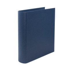 Cartella 4 anelli a D diam 50mm - Dorso tondo Blu Living